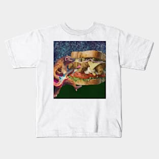 watercolor pangolin playing guitar for centipede sandwich Kids T-Shirt